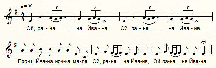 Ой рано на ивана жанр. Ночка Луговая Ноты для вокального ансамбля. Ой рано на Ивана текст.